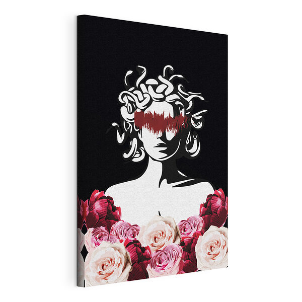 Medusa con flores en la oscuridad Cuadros Medusa con flores en la oscuridad