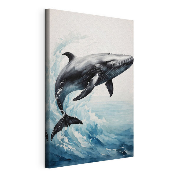 Cuadros Una ballena saltando fuera del agua