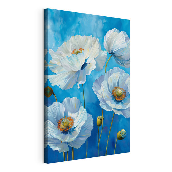 Amapolas blancas contra un cielo azul Cuadros Amapolas blancas contra un cielo azul