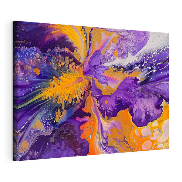 Cuadros Intensos remolinos de color morado y naranja