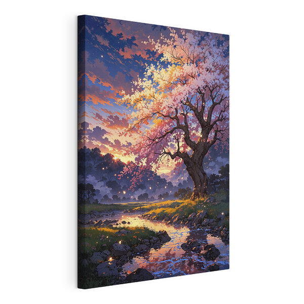 Cuadros Árbol con flores rosas