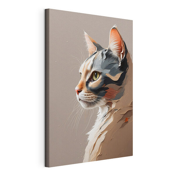 Cuadros Gato con la cara agrietada