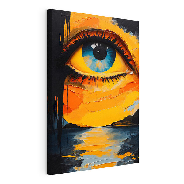 Cuadro de un ojo y una puesta de sol Cuadros Cuadro de un ojo y una puesta de sol