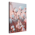 Cuadros Suaves flores de algodón en tonos pastel