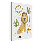 Cuadros Cactus verde con corazones