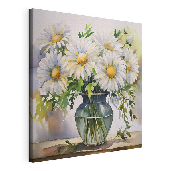 Pintura en acuarela de flores en un jarrón Cuadros Pintura en acuarela de flores en un jarrón