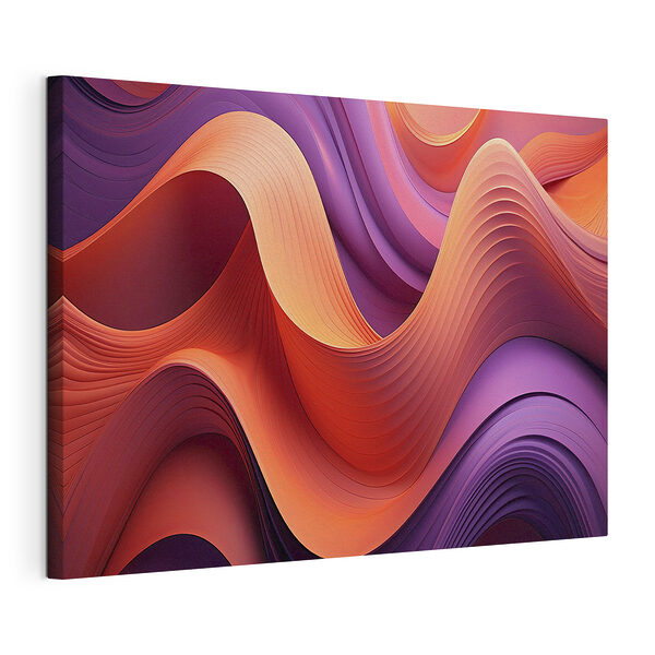 Las olas de colores crean una armonía abstracta Cuadros Las olas de colores crean una armonía abstracta