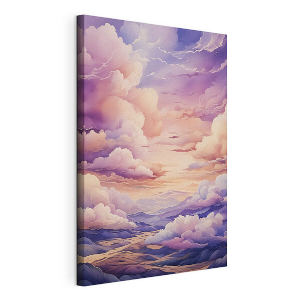 Cuadros Nubes majestuosas ante una puesta de sol llena de colores