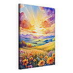 Cuadros Amanecer sobre un vibrante paisaje floral