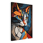 Cuadros Gato colorido con un diseño abstracto muy llamativo
