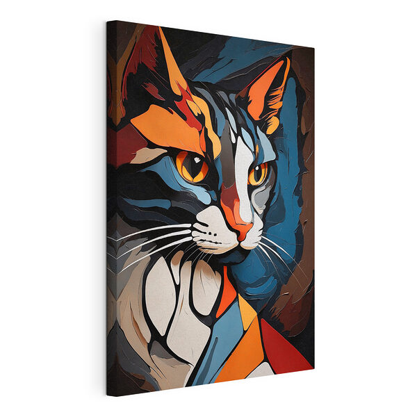 Gato colorido con un diseño abstracto muy llamativo Cuadros Gato colorido con un diseño abstracto muy llamativo