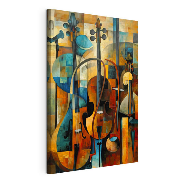 Cuadros Sinfonía abstracta de instrumentos de cuerda