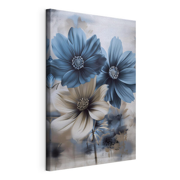 Flores azules con elegancia artística Cuadros Flores azules con elegancia artística