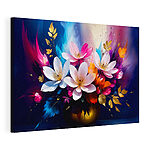 Cuadros Flores de colores vivos en un jarrón decorativo