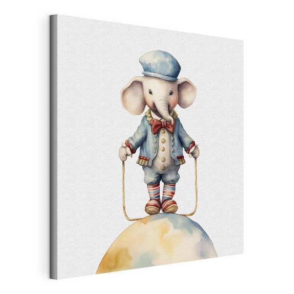 Cuadros Elefante de circo haciendo equilibrio sobre una pelota