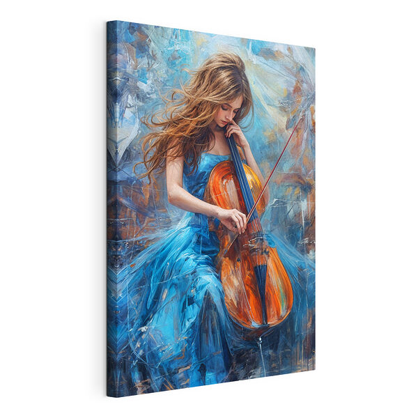 Cuadros Mujer tocando el violonchelo