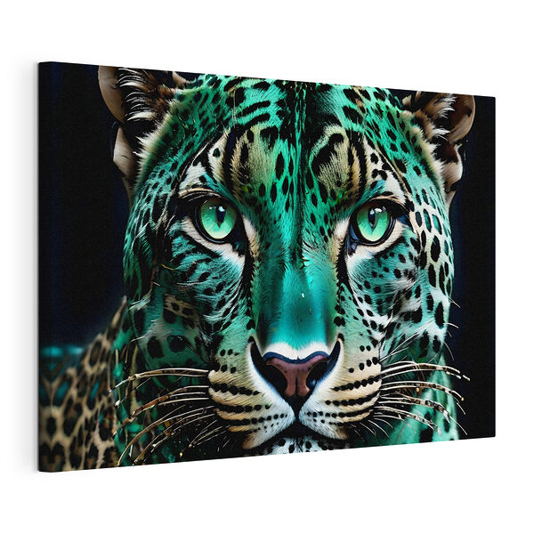 Leopardo de ojos azulados con una mirada cautivadora Cuadros Leopardo de ojos azulados con una mirada cautivadora