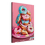 Cuadros Pila de donuts con glaseado y virutas de colores