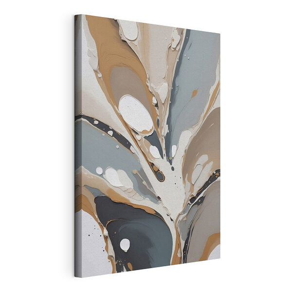 Pintura abstracta con remolinos en tonos tierra Cuadros Pintura abstracta con remolinos en tonos tierra