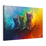 Cuadros Grupo de gatitos con los colores del arcoíris