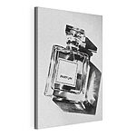 Cuadros Fotografía en blanco y negro de un frasco de perfume