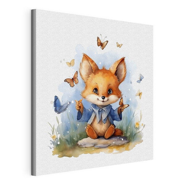 Fox disfruta de las mariposas que revolotean a su alrededor Cuadros Fox disfruta de las mariposas que revolotean a su alrededor