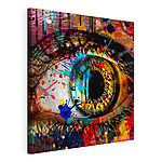 Cuadros Ojo colorido con salpicaduras de pintura