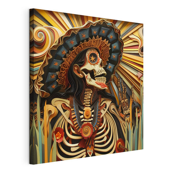 Cuadros Arte en papel de inspiraciÃ³n azteca lleno de colorido