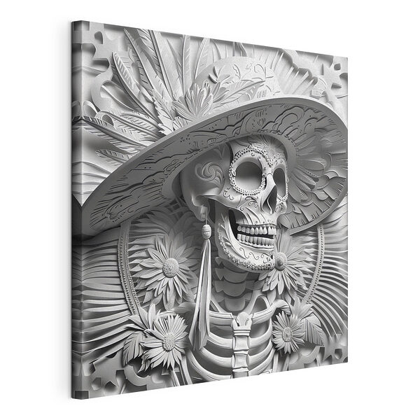 Calavera con sombrero Cuadros Calavera con sombrero