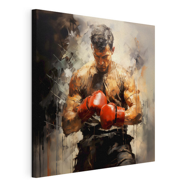 Cuadros Hombre con guantes de boxeo