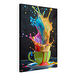 Cuadros Líquido de colores salpicando en una taza