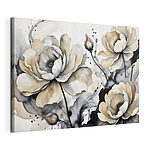 Cuadros Pintura de flores sobre una superficie blanca