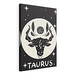 Cuadros Imagen en blanco y negro de la cabeza de un toro