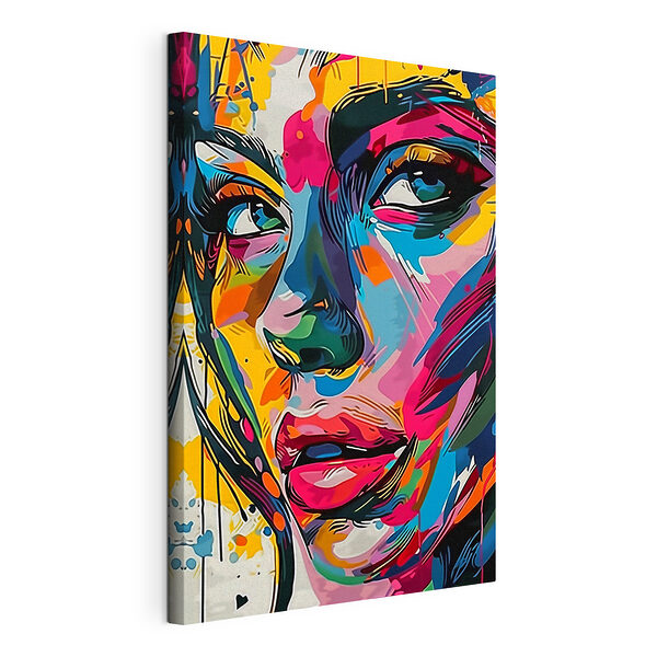 Rostro colorido de una mujer Cuadros Rostro colorido de una mujer