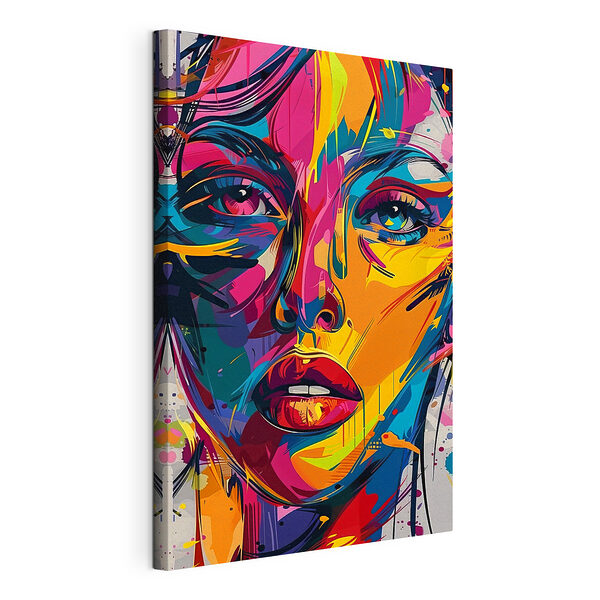Rostro colorido de una mujer Cuadros Rostro colorido de una mujer