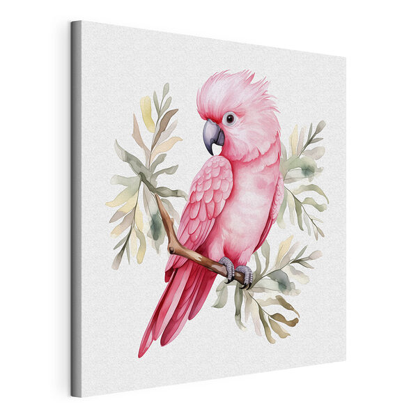 Pájaro rosa en una rama Cuadros Pájaro rosa en una rama