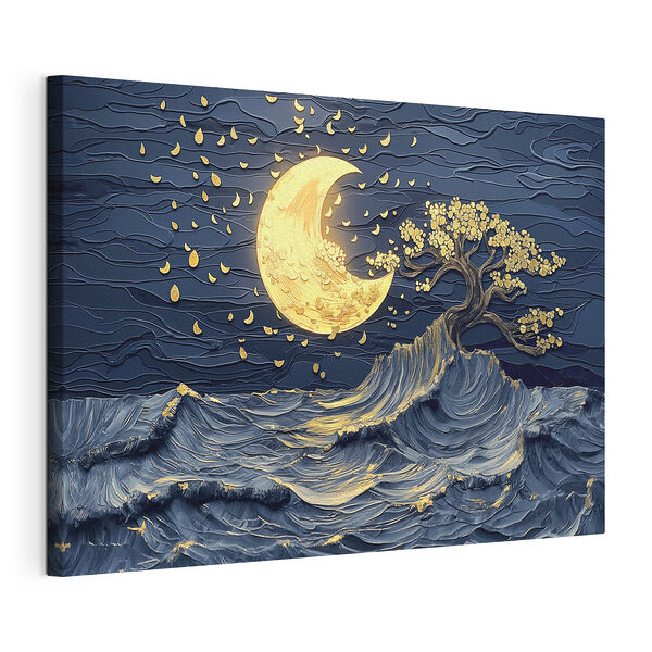 Cuadros La luna y un árbol en el cielo