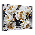 Cuadros Elegante sinfonía floral en blanco