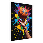 Cuadros Mano sosteniendo un balón de baloncesto