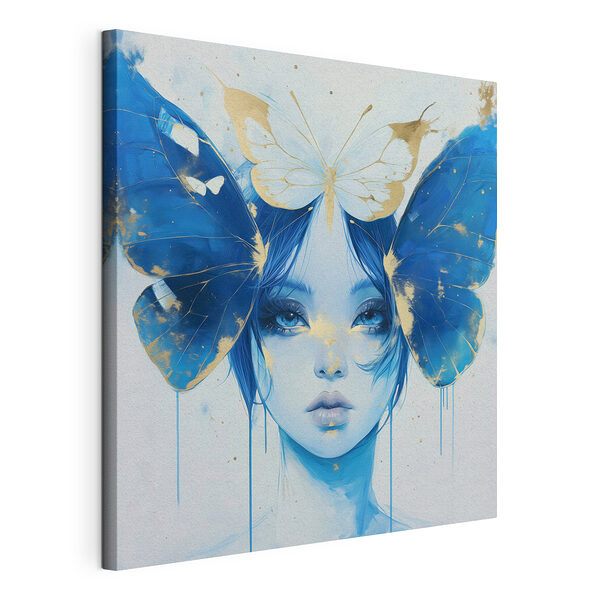 Cuadros Los sueños de mariposa se tiñen de azul