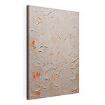 Cuadros Pintura blanca y naranja sobre una superficie blanca