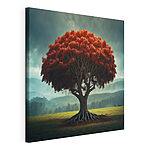 Cuadros Árbol con hojas rojas