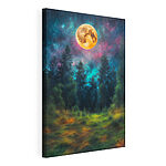 Cuadros La luna en el cielo sobre un bosque