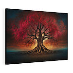 Cuadros Árbol con hojas rojas