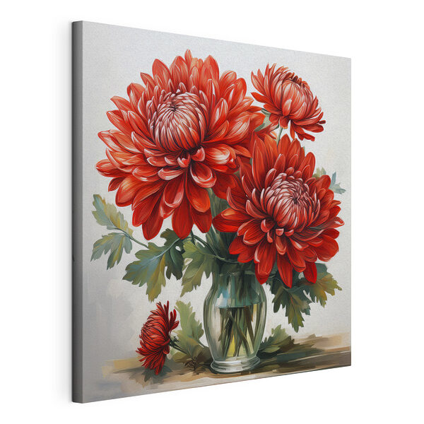 Cuadros Cuadro de flores rojas en un jarrón