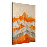 Cuadros Cuadro de montañas en tonos naranja y blanco