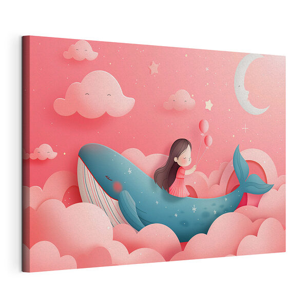 Una niña dentro de una ballena Cuadros Una niña dentro de una ballena