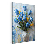 Cuadros Jarrón con tulipanes azules