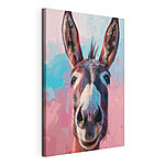 Cuadros Retrato de un burro en tonos vivos