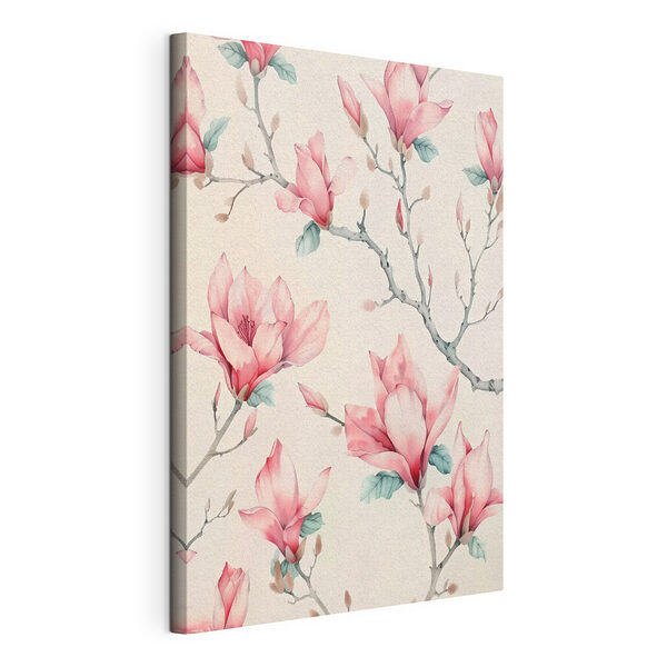 Papel pintado con flores rosas Cuadros Papel pintado con flores rosas